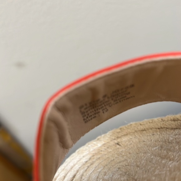 J. CREW Espadrille Leather Red Platform Wedges Rare Size 12! - Picture 6 of 6
